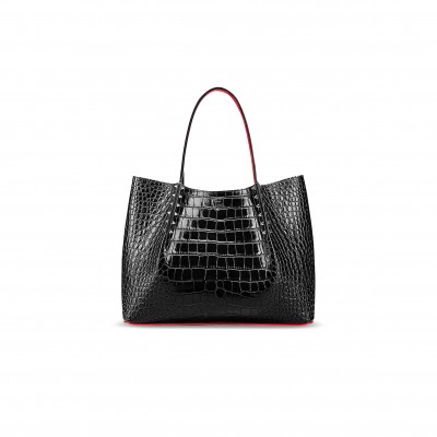 CHRISTIAN LOUBOUTIN CABAROCK STUD-EMBELLISHED LEATHER TOTE BAG 320523 (38*25*17cm)